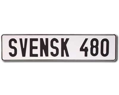 02. Swedish plate 480 mm white reflex